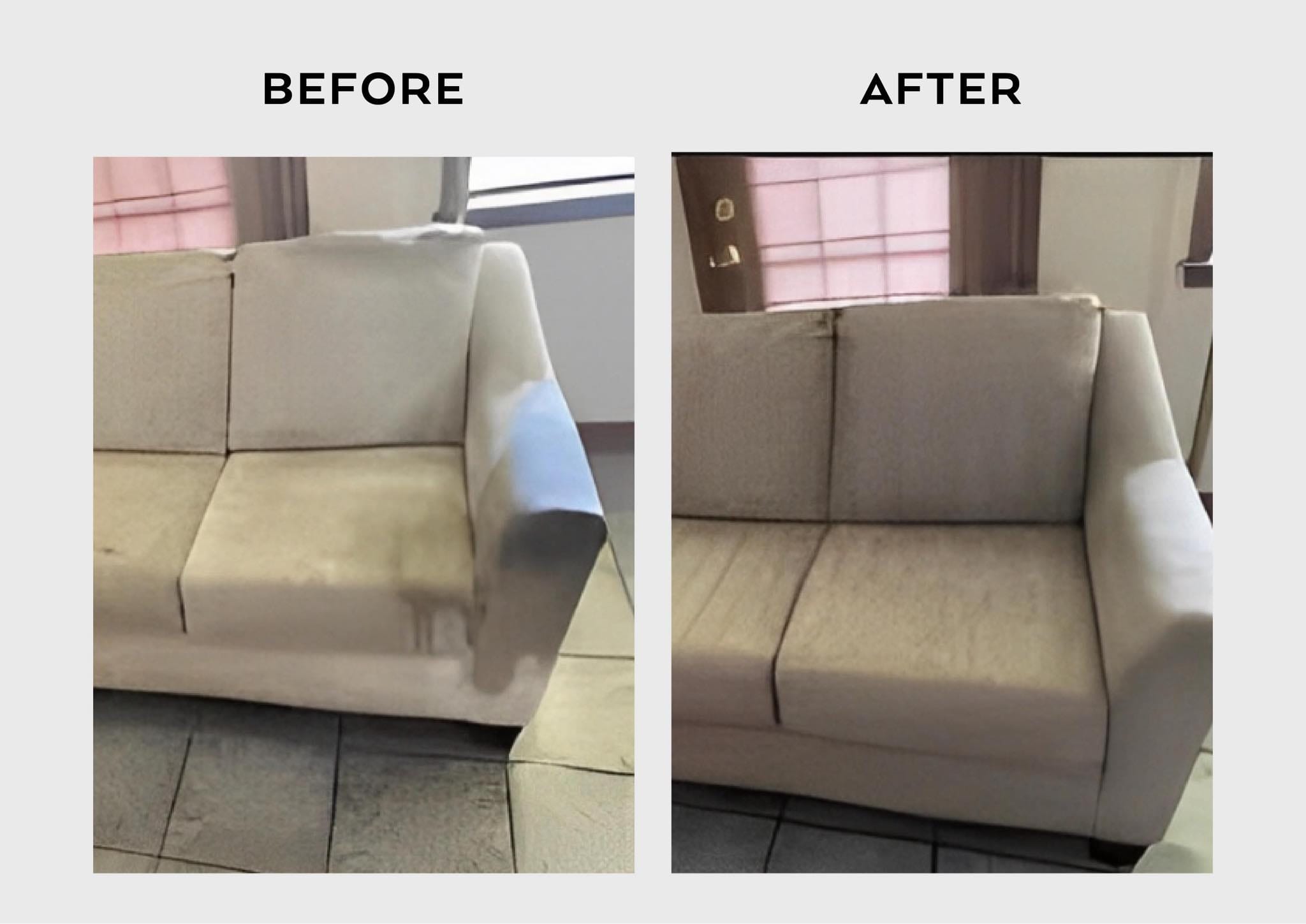 Upholstery cleaning before and after Annapolis MD - sofa result 1